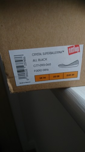ZAPATOS FITFLOP CRISTAL SUPERBALLERINA TODO NEGRO PLANOS PARA MUJER UK 6 NUEVOS EN CAJA PRECIO DE VENTA SUGERIDO POR EL FABRICANTE 99 £ - Imagen 7 de 7