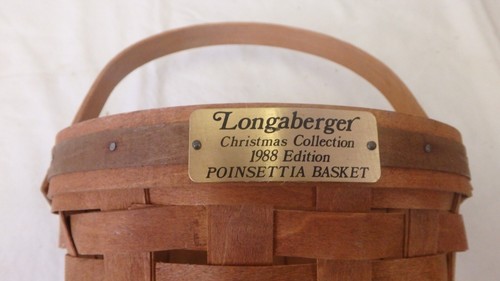 Longaberger Christmas Collection 1988 Edition Poinsettia Basket Handwoven USA - Picture 7 of 8