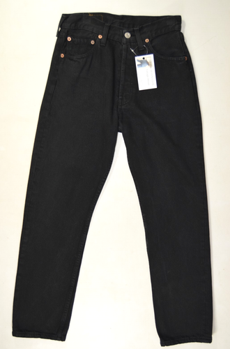 Vintage LEVIS DAMEN 501 SCHWARZ JEANS (Etikett W28) W26 L28 Größe 8 Damen hoch 6501 - Bild 3 von 21