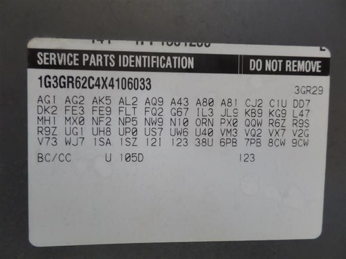 Gear Box Automatic Transmission 3.48 Ratio Opt FQ2 Fits 99 AURORA 9891320 - Picture 14 of 15
