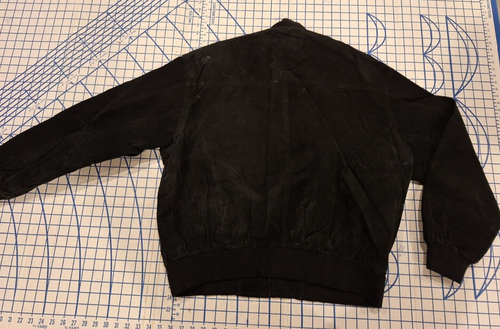 Vintage Black Bomber Jacket Duncan Row 100% Leather Suede Size XL - Picture 3 of 4