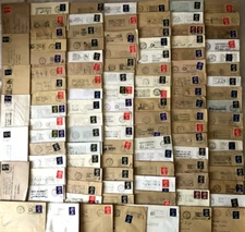 GB QEII 100 Assorted Pre-decimal Machin covers with slogans ~ Postal History ~ H