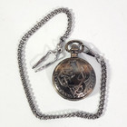 Full Metal Alchemist Anime Chain Pocket Watch Bronze Tone Engraved Cosplay Prop
