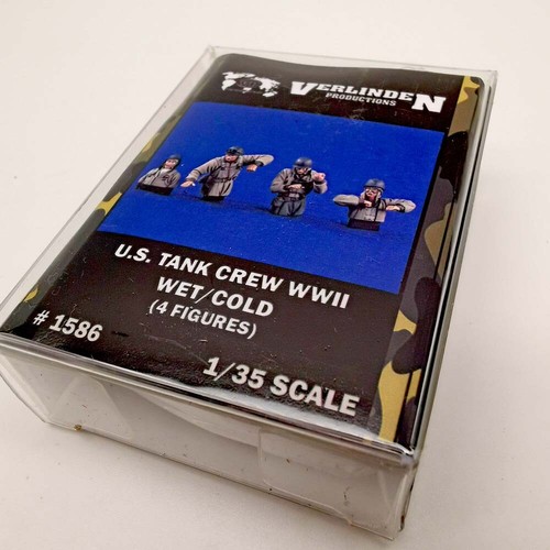 1/35 WWII US Tank Crew Wet/Cold (4 Resin Figures/Set) VERLINDEN #1586 Model Kit - Picture 2 of 2