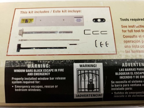 Gate House Emergency Window Bar Release Kit - Model# 28400600 NEW - Picture 9 of 10