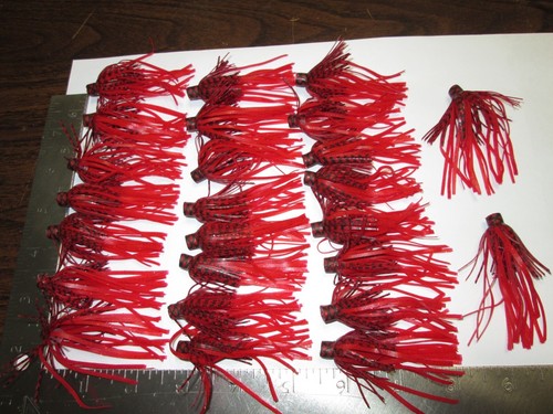 25 - FALDAS DE GOMA SILICONA CAMBIO RÁPIDO - 2 1/2" DE LARGO - ROJO Y NEGRO * - Imagen 10 de 10