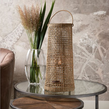 Riviera Maison Laterne Rattan geflecht Maritim Rustic Rattan Chandra Lantern L