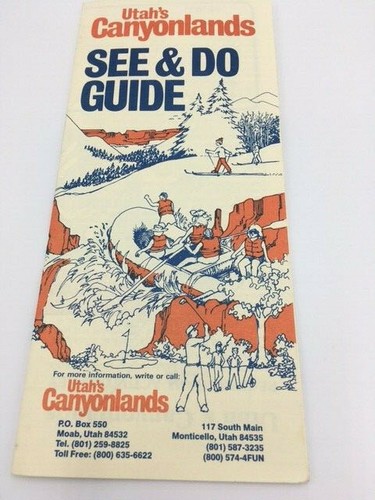 Vintage Utah's Travel Brochure Canyonlands Guide Map 1999 Canyonlands by Night - Picture 2 of 5