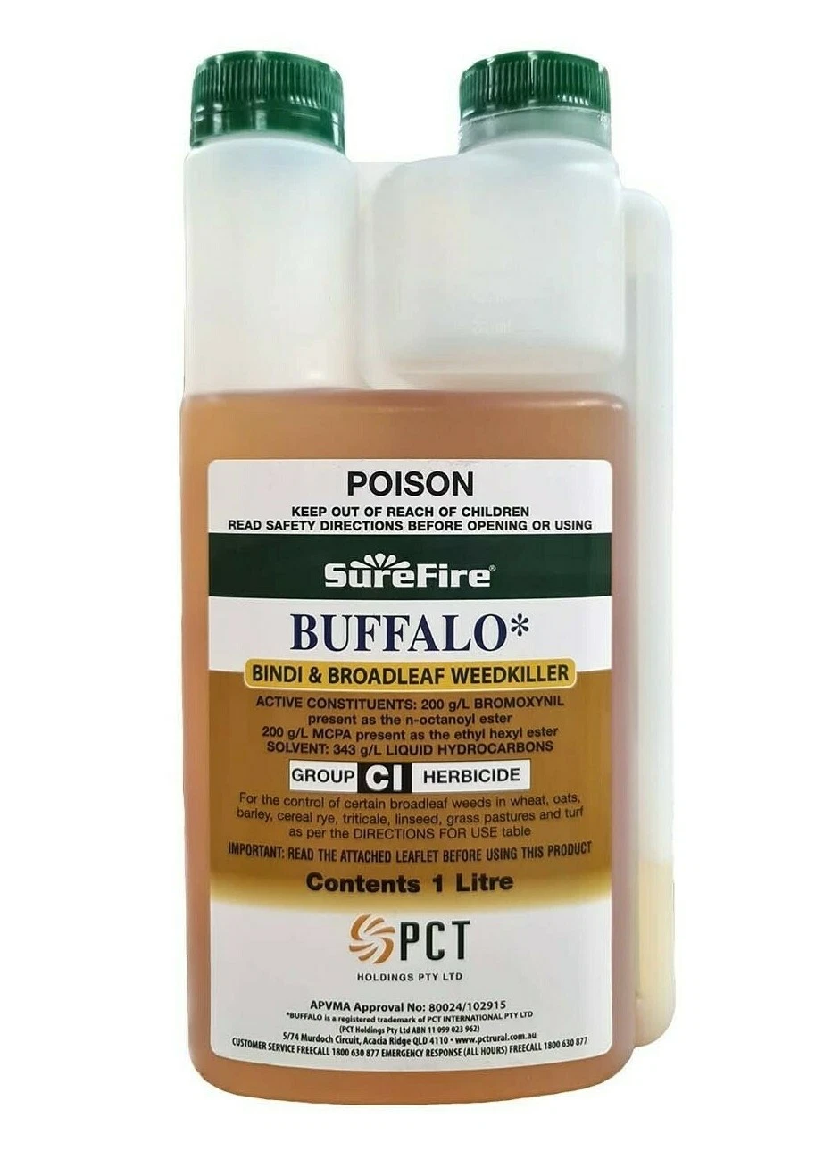 SUREFIRE BUFFALO BINDI & BROADLEAF  1 Litre CONTROL Grass - Picture 1 of 11