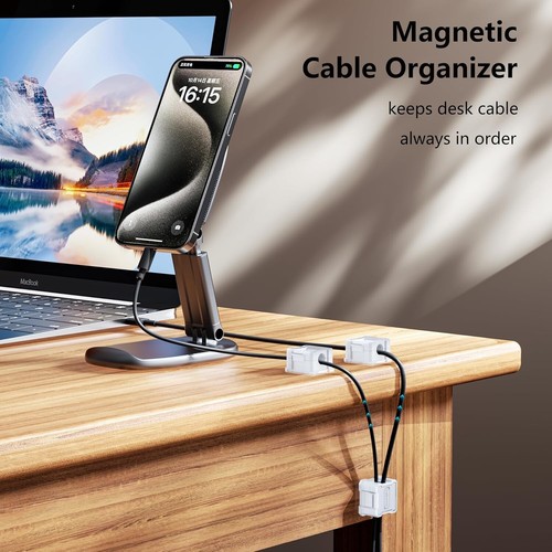 Magnetic Cord Organizer,Cable Smooth Adjustable Easy Secure Cable 6 Pack - Photo 6/7