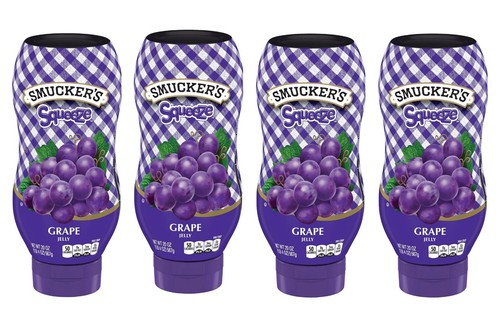 Smucker's Squeeze Grape Jelly, 20 oz (4-Pack) - Convenient, Mess-Free Grape Jell - Picture 16 of 24