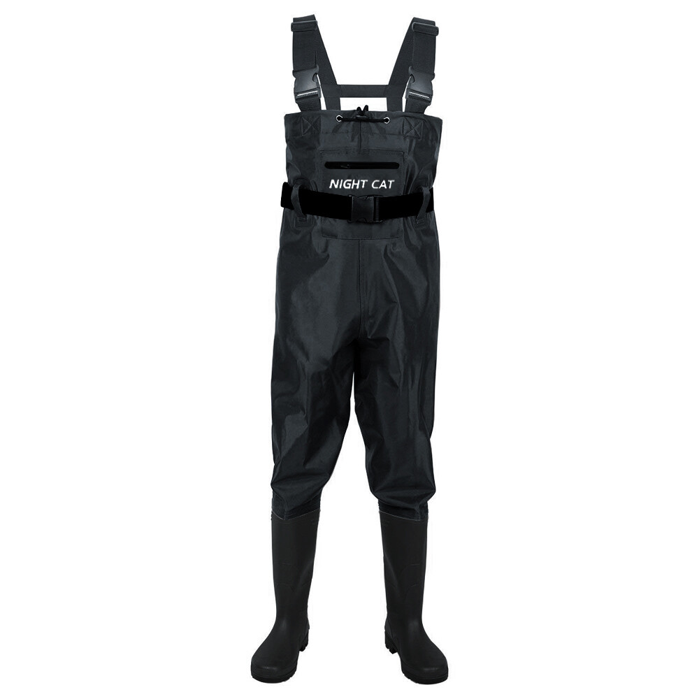 Fly Fishing Chest Waders 2-Layer Waterproof Skidproof Foot River Wader Pants