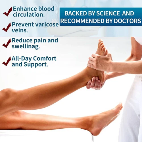 Zipper Compression Socks Support Graduated Stockings Mens Women 20-30mmHg Unisex - Picture 7 of 22