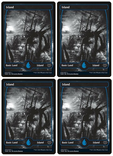 MTG - Full Art / Showcase ISLAND Basic Lands (Playsets of 4) - M/NM - 第 16/24 張圖片