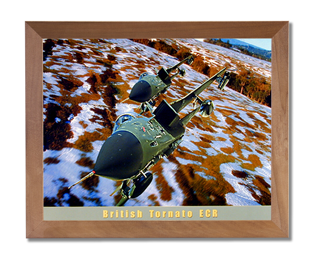 British Tornato Jet Airplane Wall Picture Honey Framed Art Print British Tornato Jet Airplane Wall Picture Honey Framed Art Print