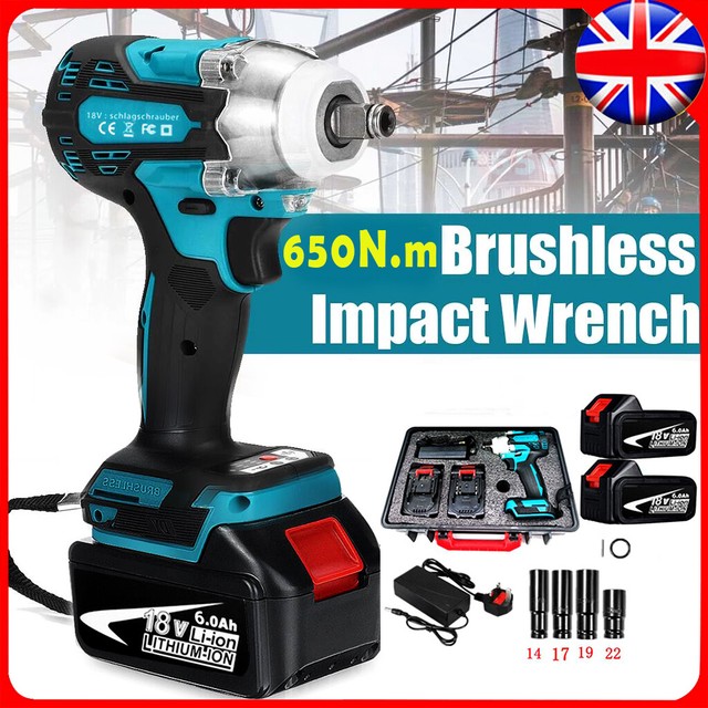 Cordless Impact Wrench 1/2" Drive Ratchet Nut Gun for 18V Makita Li-ion Battery Cordless Impact Wrench 1/2" Drive Ratchet Nut Gun for 18V Makita Li-ion Battery