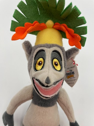 Peluche Ty Beanie Babies King Julien Penguins Of Madagascar Lemur 12" 2010 12" - Imagen 6 de 9