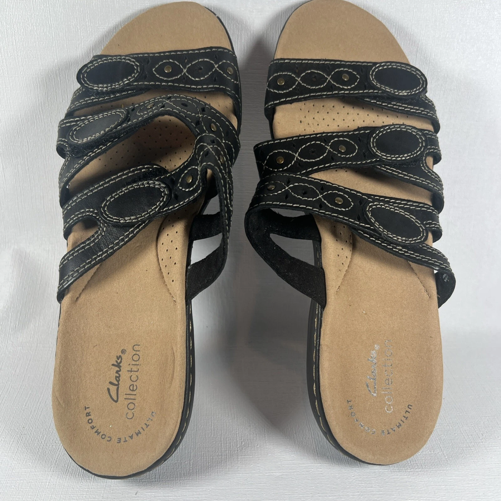 Collezione by Clarks Ultimate Comfort sandali donna pelle blu taglia 7 M