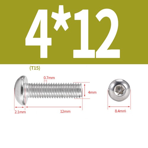 TORX BUTTON HEAD SECURITY BOLTS, ANTI VANDAL SCREWS M3 M4 M5 M6 M8 M10 STAINLESS - Picture 24 of 80