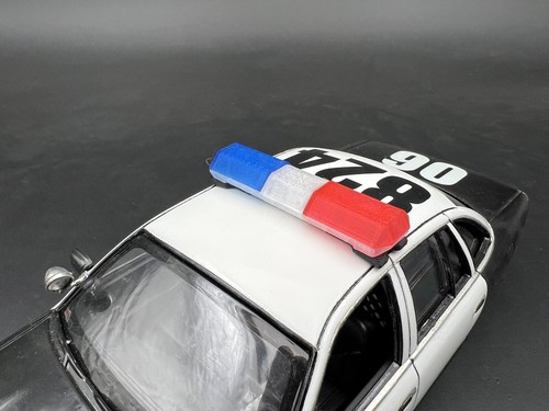 1/24 25 Scale Blue Clear Red Code 3 MX7000 Lightbar LAPD LASD Sheriff Police - Picture 3 of 11