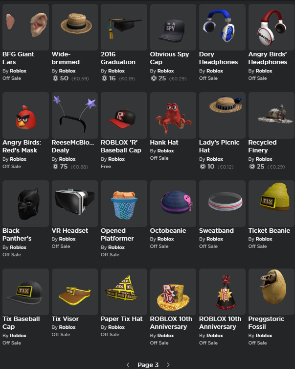 Top 10 Offsale Roblox Items That Should Go Limited