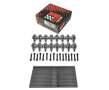 Rocker Arms w/ Hardened Trunion Kit & Chromoly 7.400 Pushrods 4.8 5.3 5.7 6.0