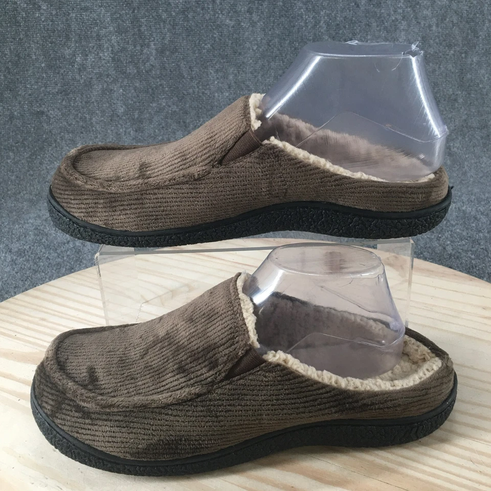 Zapatillas Isotoner para Hombres 8-9 Zuecos de Mula Sin Cordones Marrón Sin usar, en Caja, Puntera Cómodas Piel Sintética Foto 2 de 4