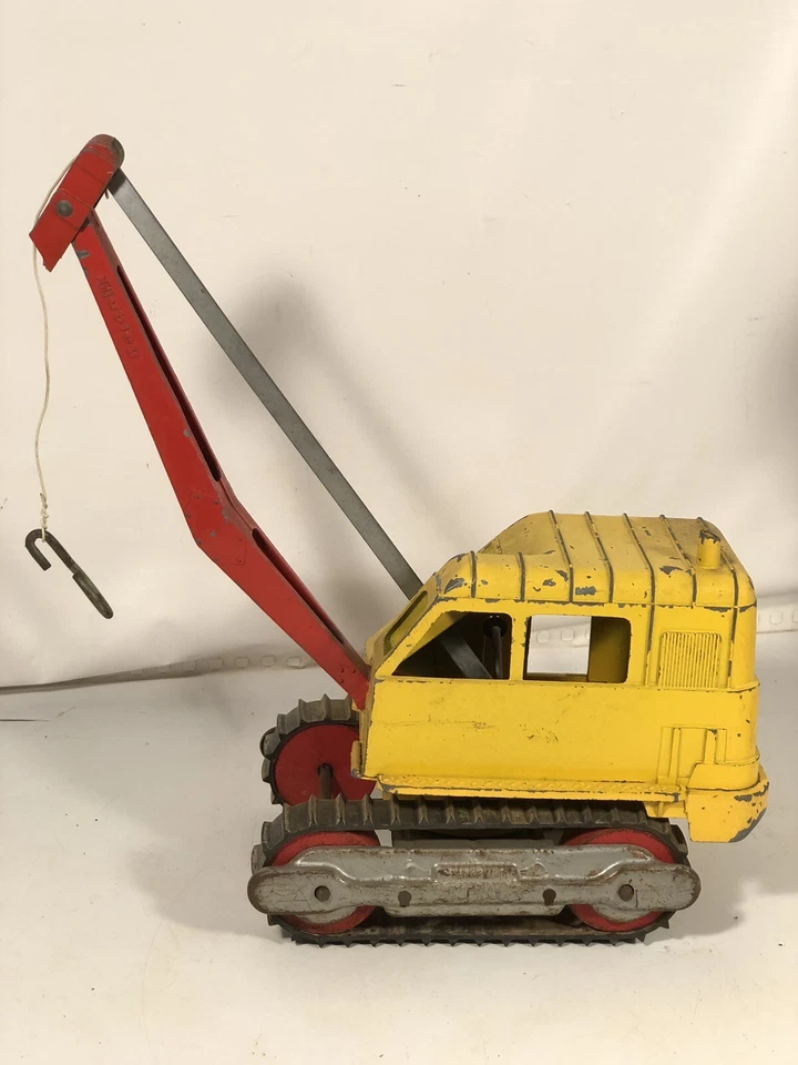 Vintage Hubley Steam Shovel Excavator Wood Wheels Pressed Steel Made In USA - Image 3 of 4