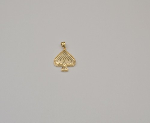 gold charm pendant preowned ace of spades pendant 10k yellow - Picture 5 of 6