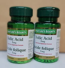 Nature's Bounty Folic Acid 1 mg 150 Tablets pack of 2-FREE SHIPPING