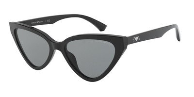 EMPORIO ARMANI EA4136 500187 Shiny Black Grey 55 mm Women's Sunglasses