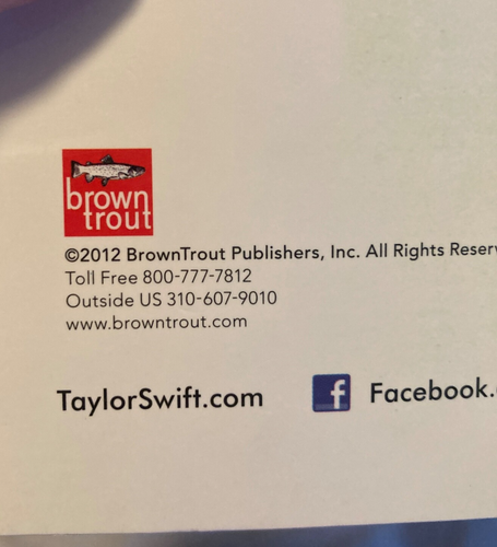 Taylor Swift Spiral Notizbuch von Brown Trout (2012), offen, leer, offizieller Merch - Bild 3 von 5