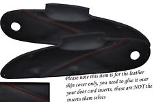RED STITCH FITS LOTUS ELISE EXIGE S1 96-01 2X DOOR CARD INSERT LEATHER COVERS