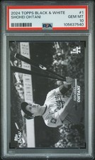 2024 Topps Black & White #1 Shohei Ohtani - Los Angeles Dodgers PSA 10 Gem Mint