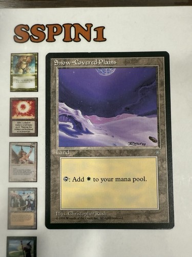 mtg Artist Proof Ice Age Snow Covered Plains Christopher Rush  - Picture 1 of 4