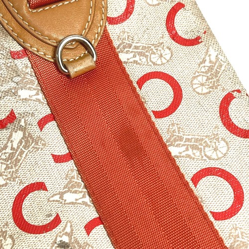 CELINE Logo Macadam Horse-drawn Carriage Bag Crossbody Pochette Shoulder Bag - Picture 9 of 17