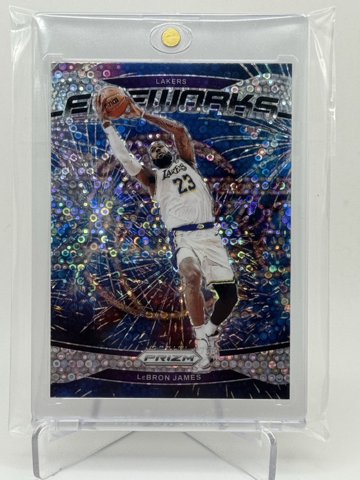 LEBRON JAMES 2024-25 PANINI PRIZM FIREWORKS FAST BREAK LAKERS A Q3464