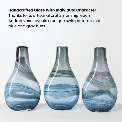 Torre & Tagus Andrea Mouth Blown Glass Vase for Home Decor - 14" Tall Large B... - Picture 5 of 9