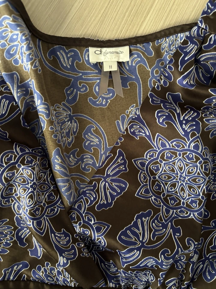 Lote de 2 hermosas camisetas sin mangas Y2K para mujer talla grande azules y marrones Foto 4 de 4