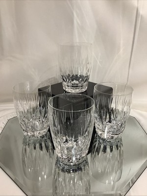 Stuart Crystal England Litchfield 4  Old Fashioned  Whiskey Glass - Set of 4 EUC