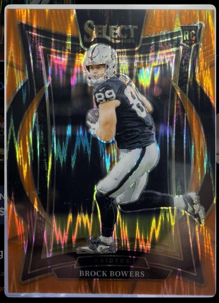 2024 Panini Select - Concourse Brock Bowers #31 Orange Shock Prizm /499 (RC)