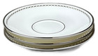Lenox Pearl Platinum Saucer for Footed Cup Bone China USA Set of 3