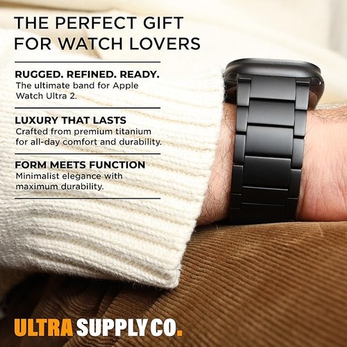Titanium Band for Apple Watch Ultra 3 - Magnet Buckle - Fits Ultra 3/2/1 - 49mm - Picture 11 of 18