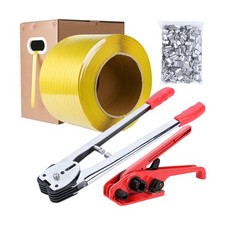 MYFAMIREA Heavy Duty Banding Strapping Kit with Tensioner Tool, 1/2"x 3500FT ...