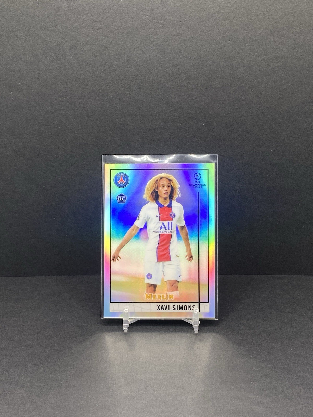 2020-21 Topps Merlin Chrome UEFA Xavi Simons Refractor RC Rookie