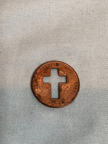 One Cent Penny CROSS Token Coin #F13 - Picture 2 of 2