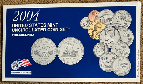 2004-P- U.S. Uncirculated Coin Set, Including State Quarters & Sacagawea $1- OGP - Picture 1 of 6