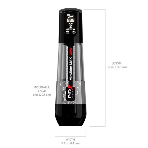 PDX Elite ViewTube MAX View - Clear USB Rechargeable Suction Auto Stroker - Bild 6 von 7