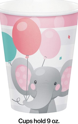It’s A Girl Elephant Cups 8 Count - Picture 3 of 4