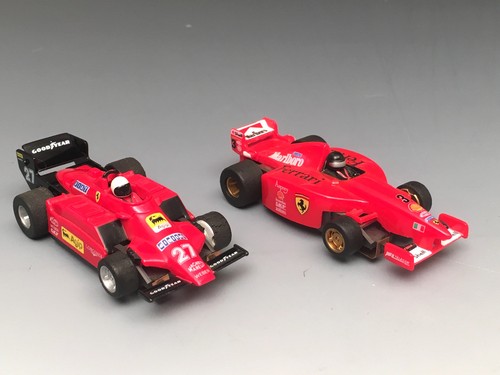 TYCO, lot of 2 F1 Ferrari HO slot cars, Both run, VGC, free shipping